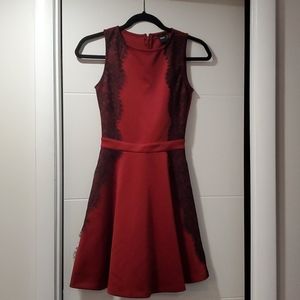 Asos Wine / Red dress with lace